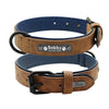 Image of Leather Dog Collar Leash Set Personalized Customized - Mrdogcollar