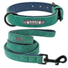 Image of Leather Dog Collar Leash Set Personalized Customized - Mrdogcollar