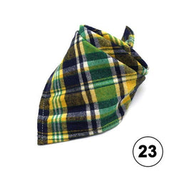 Pet Dog Bandana Plaid Kerchief Bow Tie