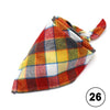 Image of Pet Dog Bandana Plaid Kerchief Bow Tie - Mrdogcollar