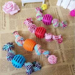 Pet Dog Rope Chew Toys Bone Ball Animal Shape - Mrdogcollar